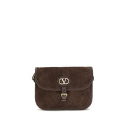 Valentino Garavani Brown Calf Leather Bos Taurus Shoulder Bag for Men