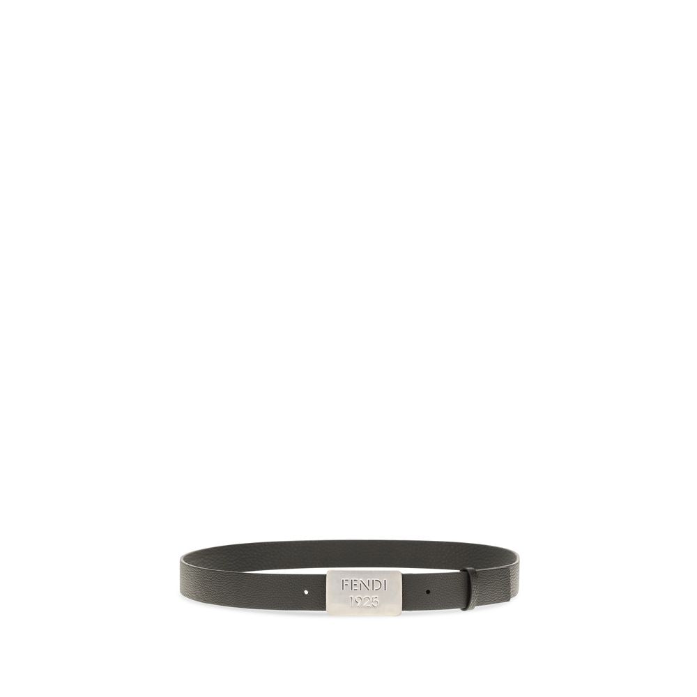 Fendi Black Calf Leather Bos Taurus Regular Belt for Men