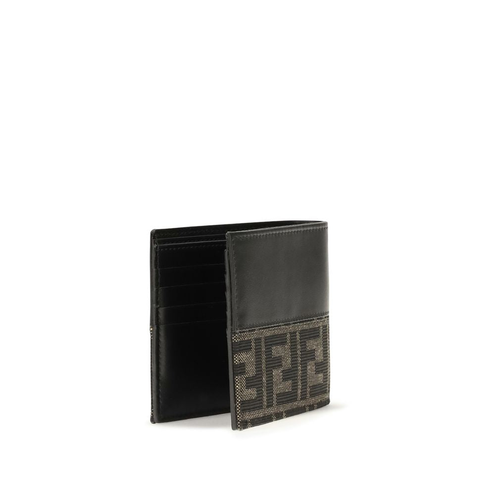 Fendi Brown Calf Leather Bos Taurus Wallet for Men
