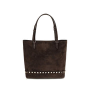 Valentino Garavani Brown Calf Leather Bos Taurus Shoulder Bag for Women