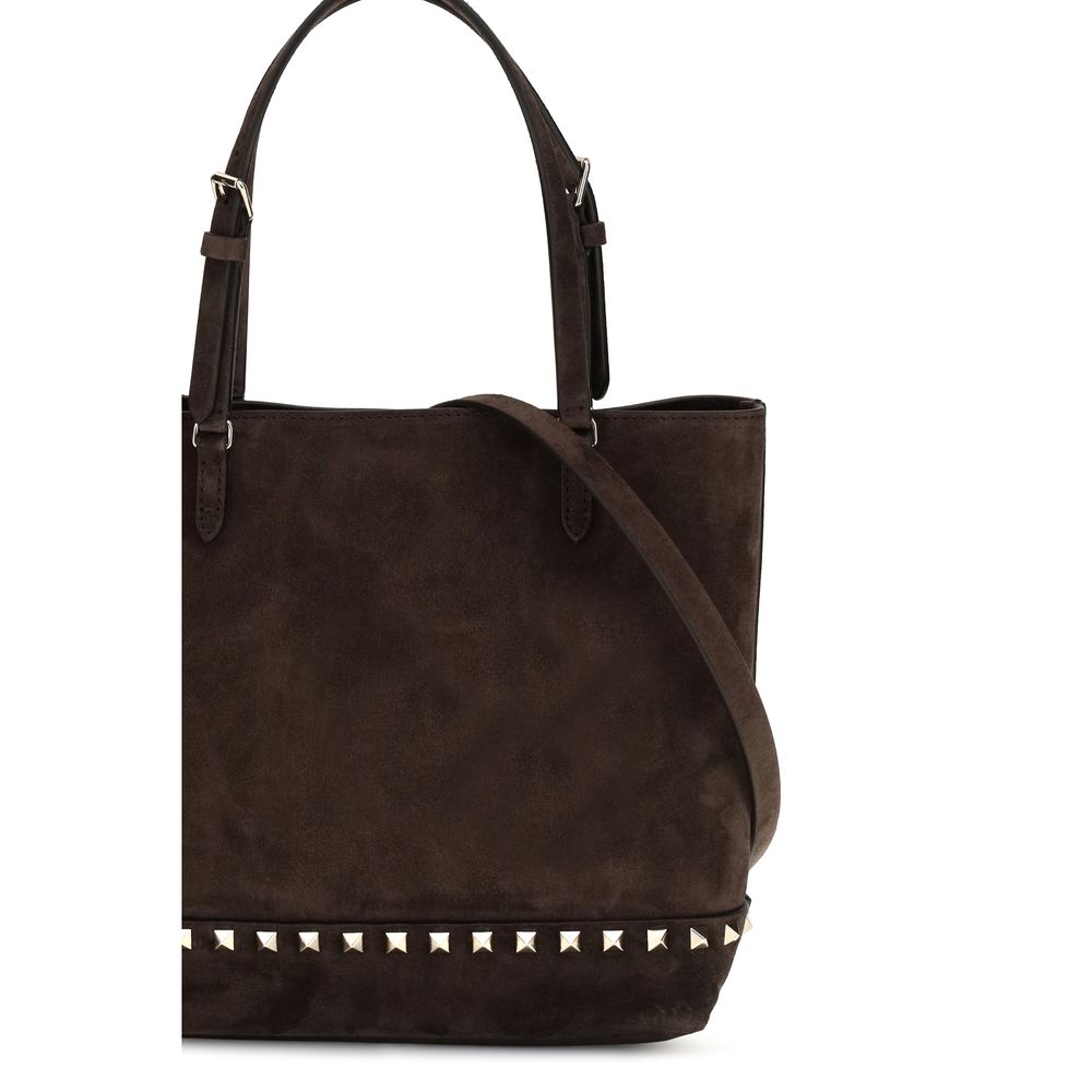 Valentino Garavani Brown Calf Leather Bos Taurus Shoulder Bag for Women