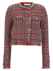 Self-Portrait Multicolor Cotton Full-Length Jacket