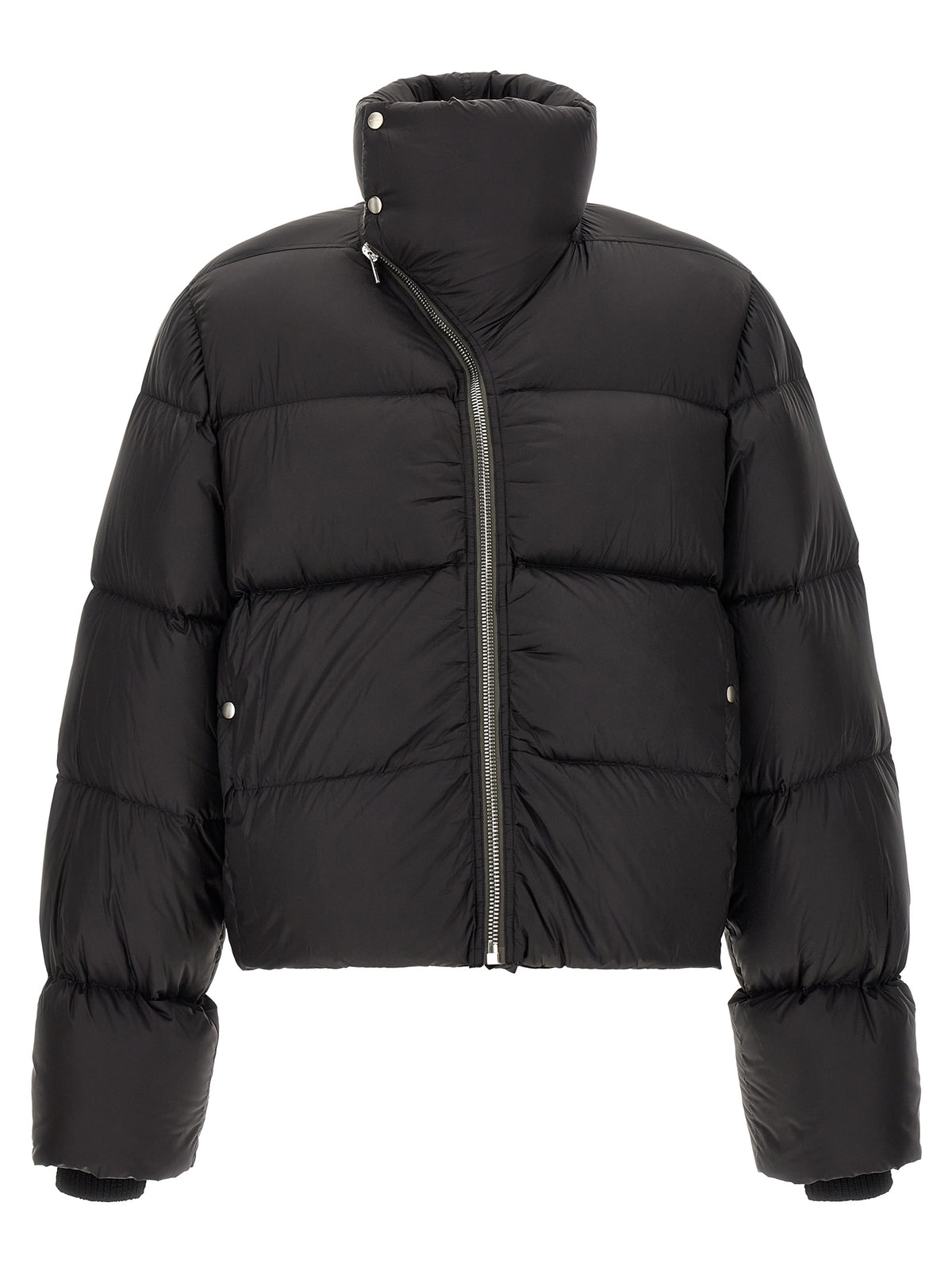 Rick Owens Black Nylon Full-Length Jacket for Men