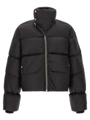 Rick Owens Black Nylon Full-Length Jacket for Men