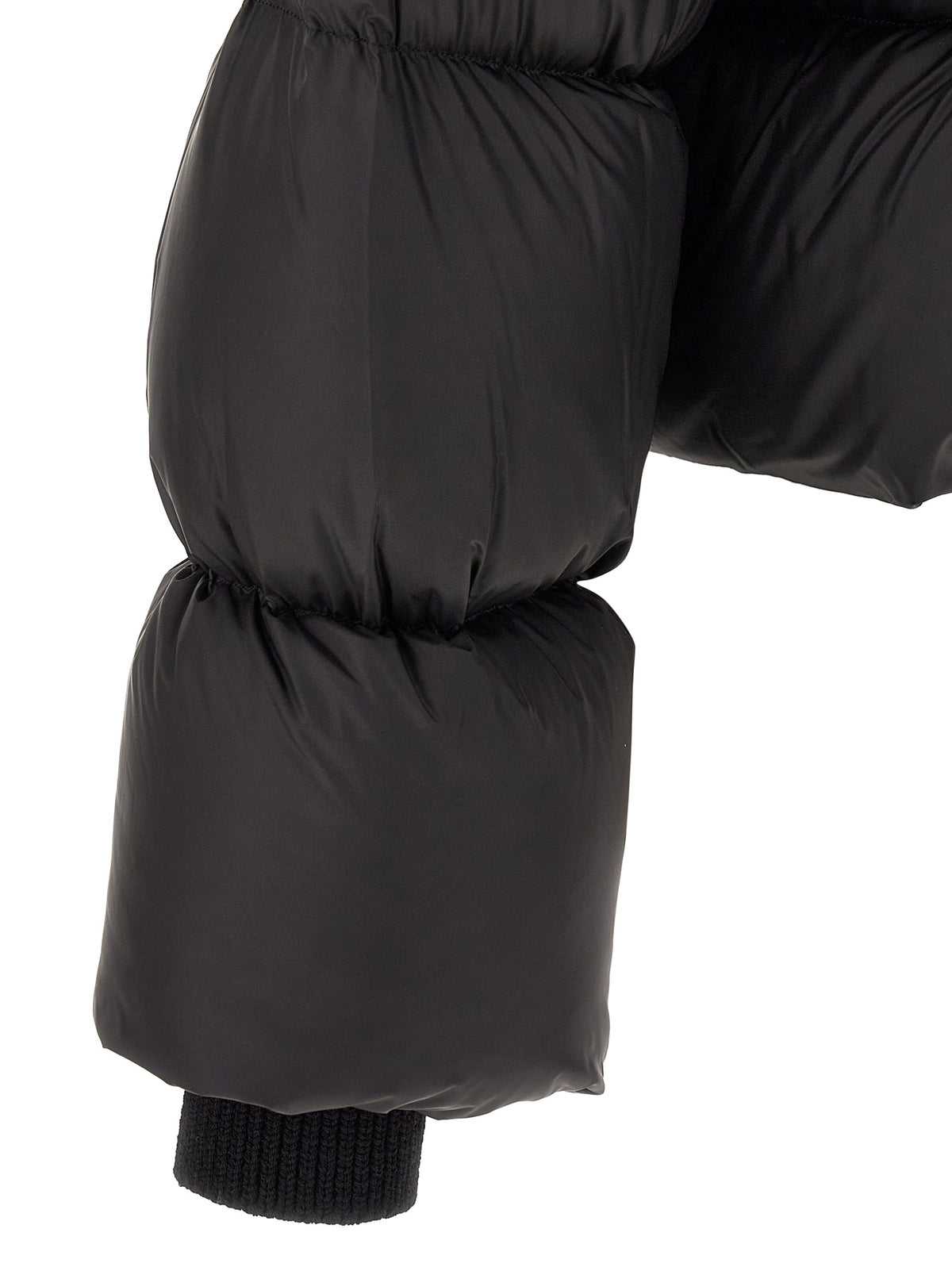 Rick Owens Black Nylon Full-Length Jacket for Men