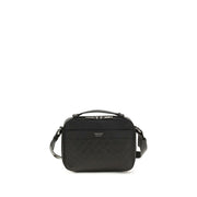 Ferragamo Black Calf Leather Bos Taurus Shoulder Bag for Men