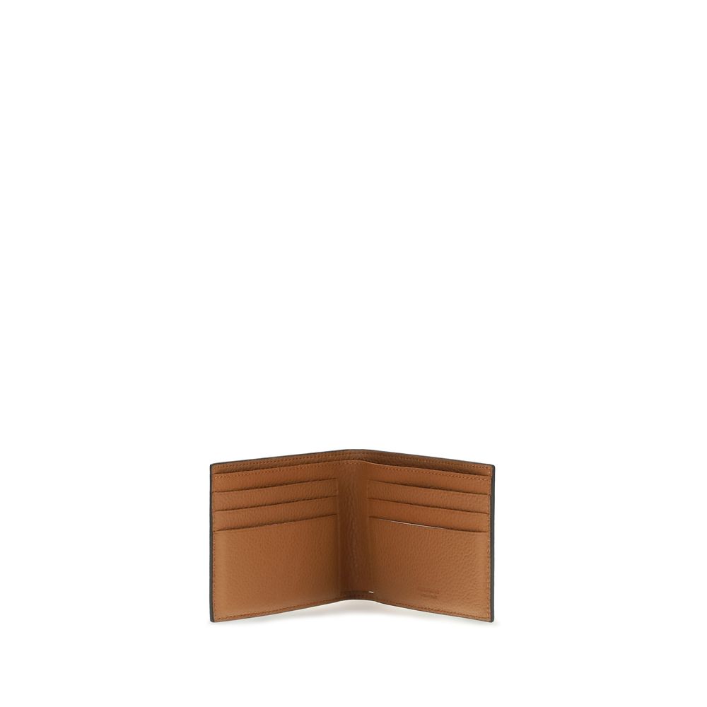 Ferragamo Gray Calf Leather Bos Taurus Wallet for Men