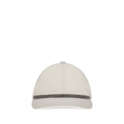 Brunello Cucinelli White Cotton Cap (Baseball Hat)