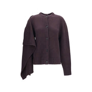 The Attico Brown Wool Oves Aries Cardigan