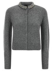 PINKO Gray Wool Cardigan