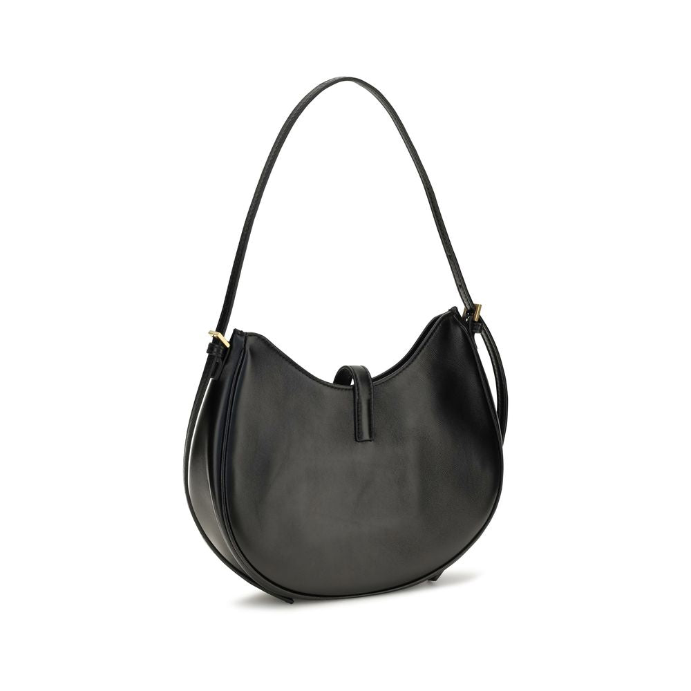 Versace Black Calf Leather Bos Taurus Shoulder Bag for Women