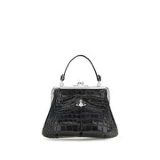Vivienne Westwood Black Calf Leather Bos Taurus Shoulder Bag