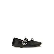 Vivienne Westwood Black Calf Leather Bos Taurus Ballet Flats