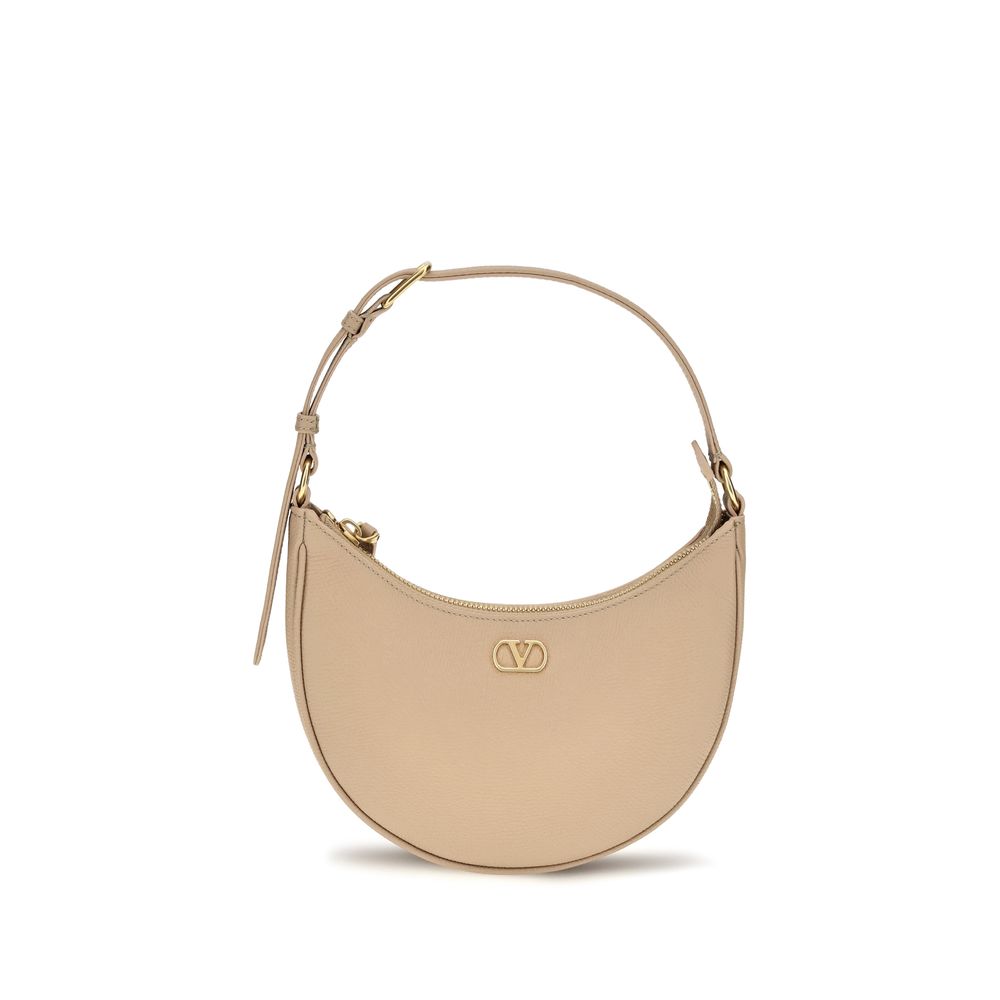 Valentino Garavani Beige Calf Leather Bos Taurus Shoulder Bag for Women