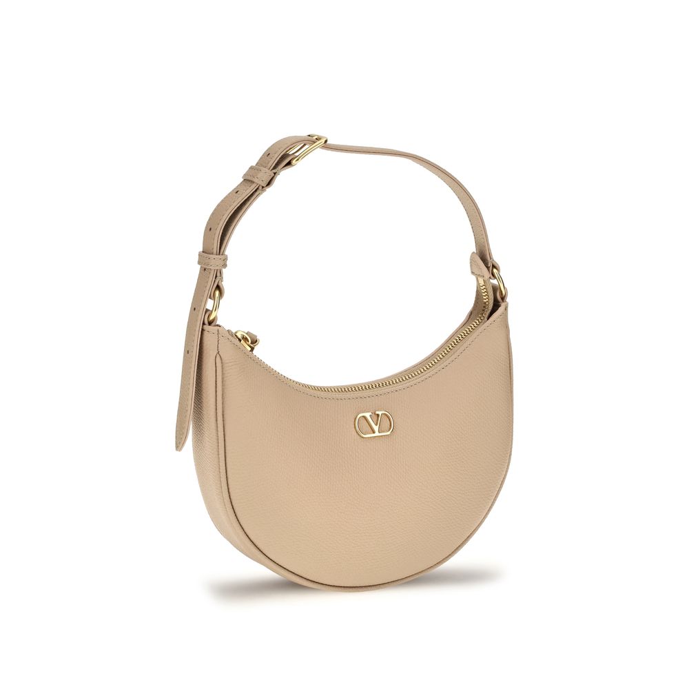 Valentino Garavani Beige Calf Leather Bos Taurus Shoulder Bag for Women