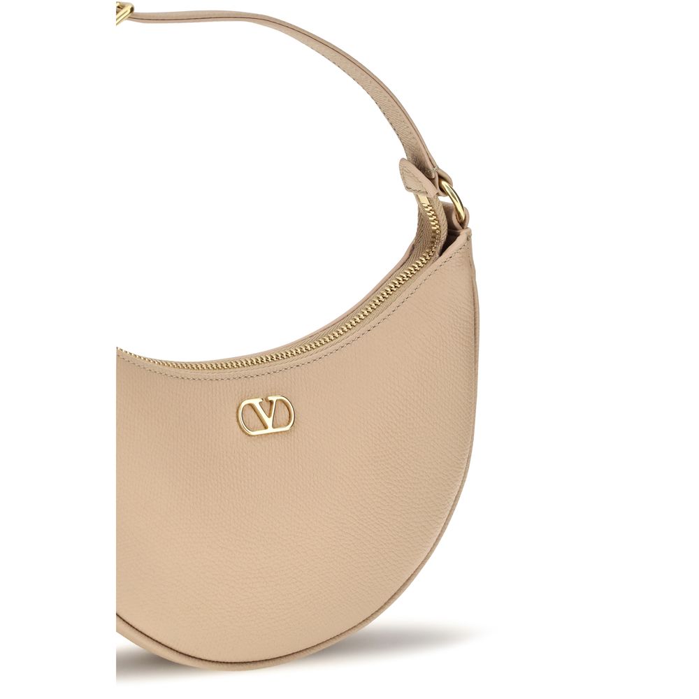 Valentino Garavani Beige Calf Leather Bos Taurus Shoulder Bag for Women