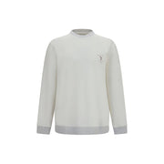 Brunello Cucinelli White Cotton Sweatshirt