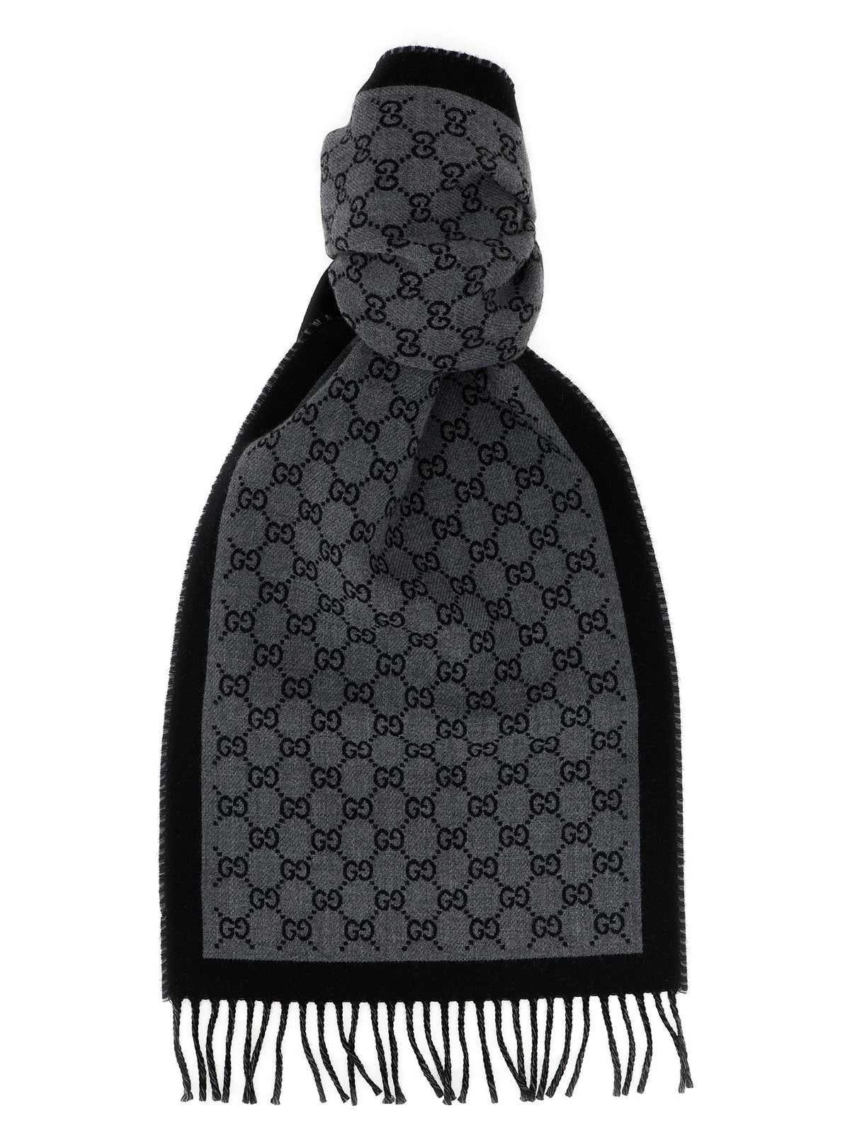 Gucci Gray Wool Scarf for Men