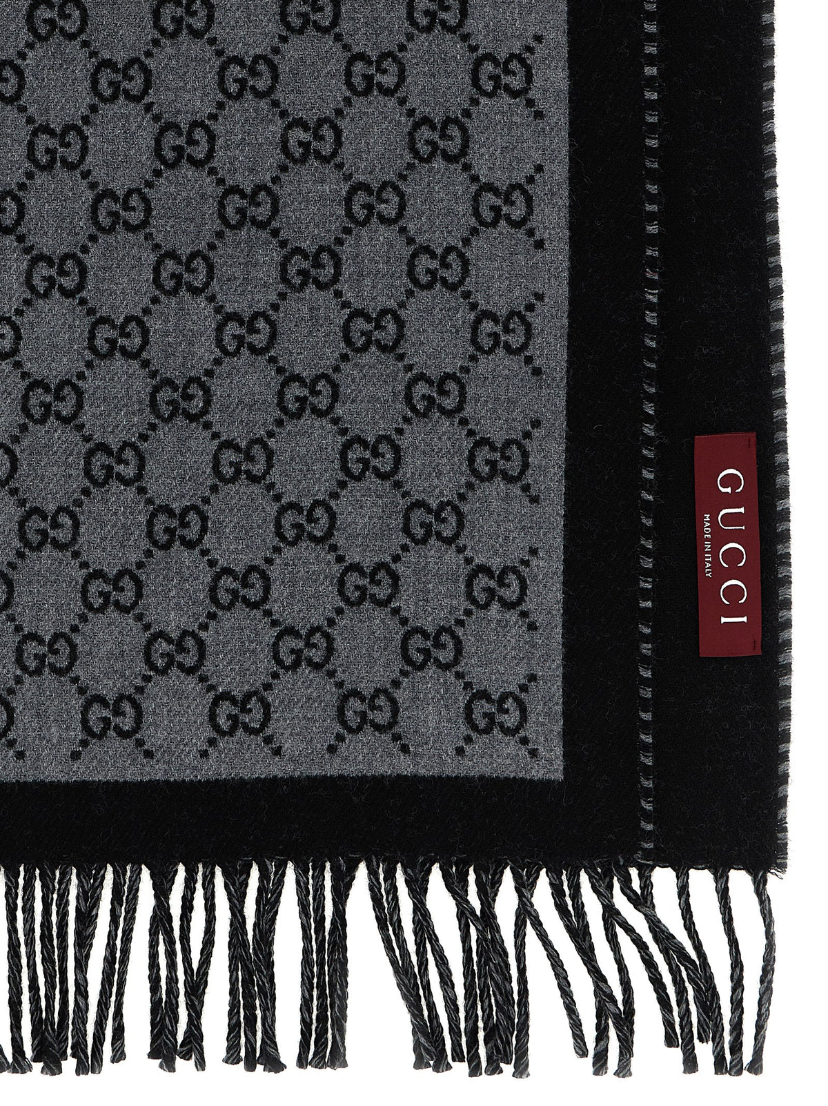 Gucci Gray Wool Scarf for Men