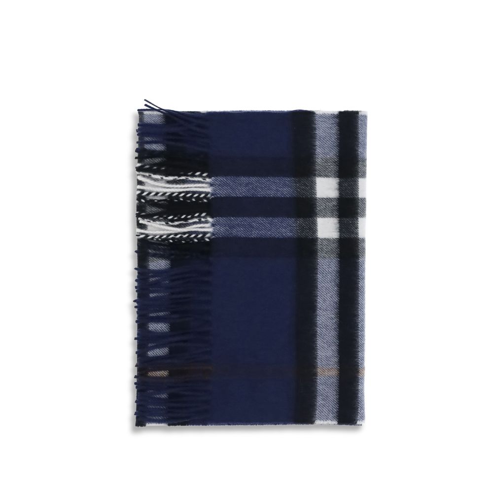 Burberry Blue Cashmere Scarf for Men