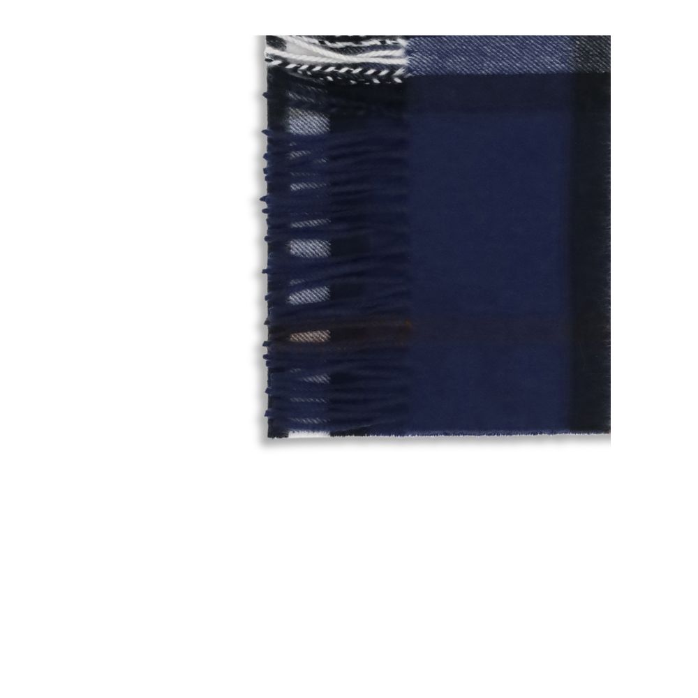 Burberry Blue Cashmere Scarf for Men