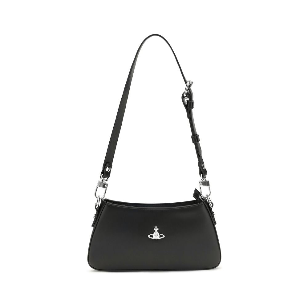 Vivienne Westwood Black Calf Leather Bos Taurus Shoulder Bag for Women