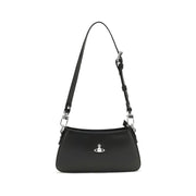 Vivienne Westwood Black Calf Leather Bos Taurus Shoulder Bag for Women