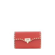 Valentino Garavani Red Calf Leather Bos Taurus Shoulder Bag