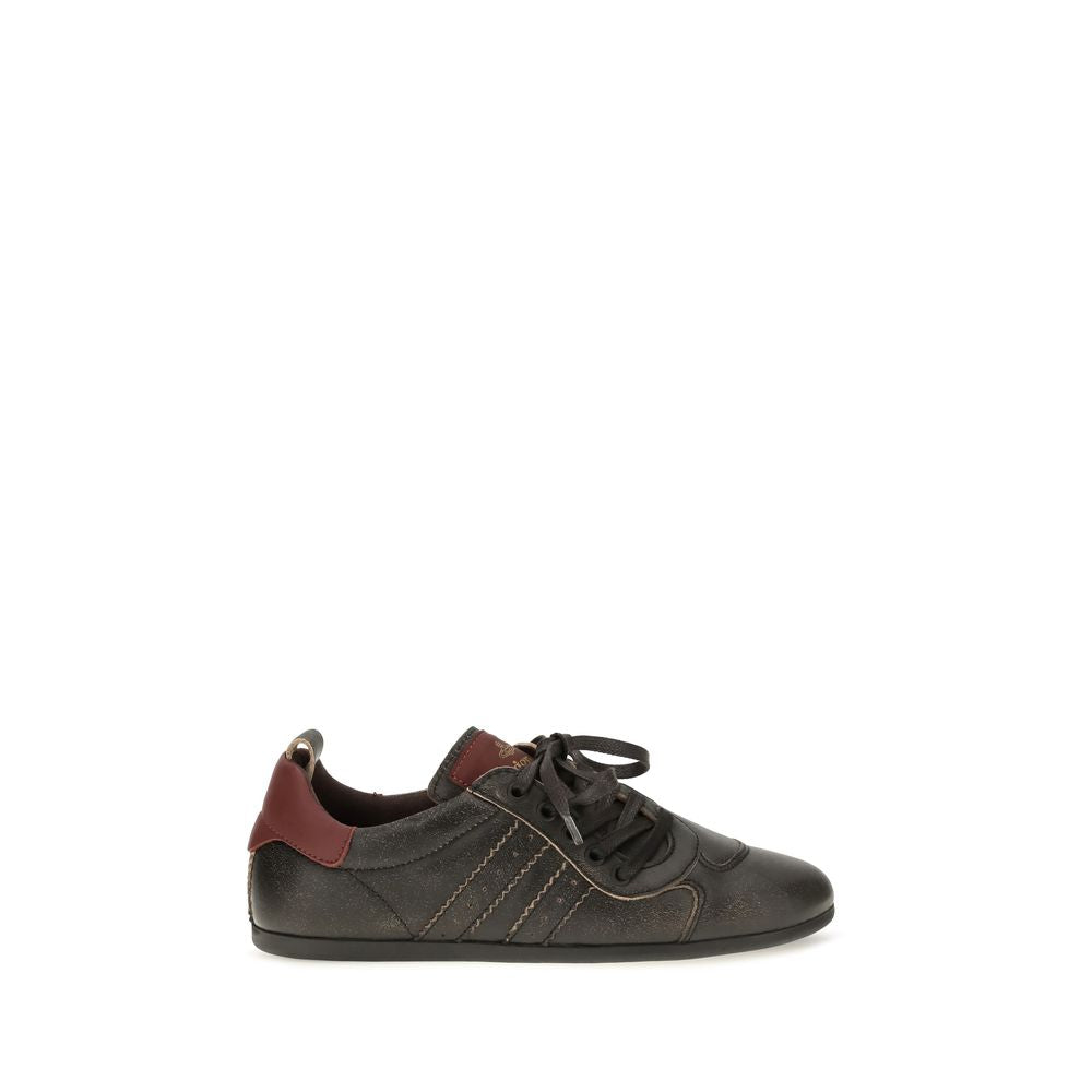 Vivienne Westwood Black Calf Leather Bos Taurus Sneakers for Women