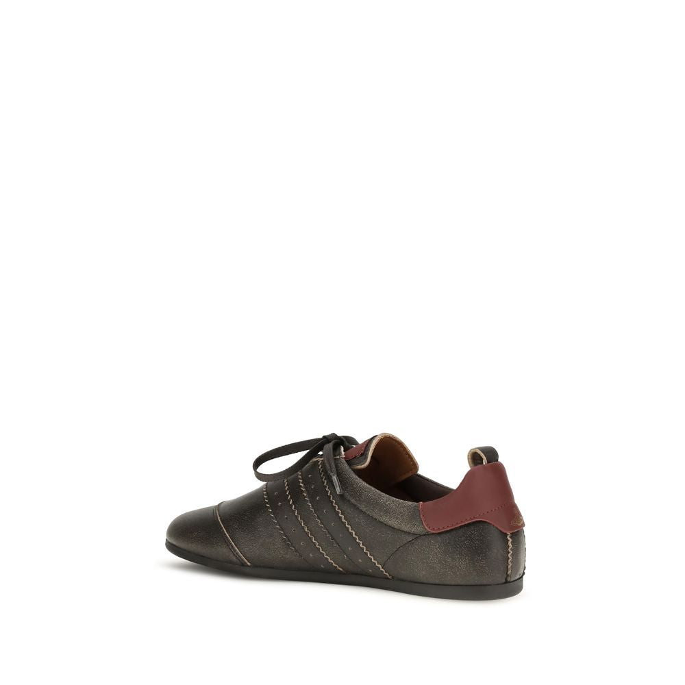 Vivienne Westwood Black Calf Leather Bos Taurus Sneakers for Women