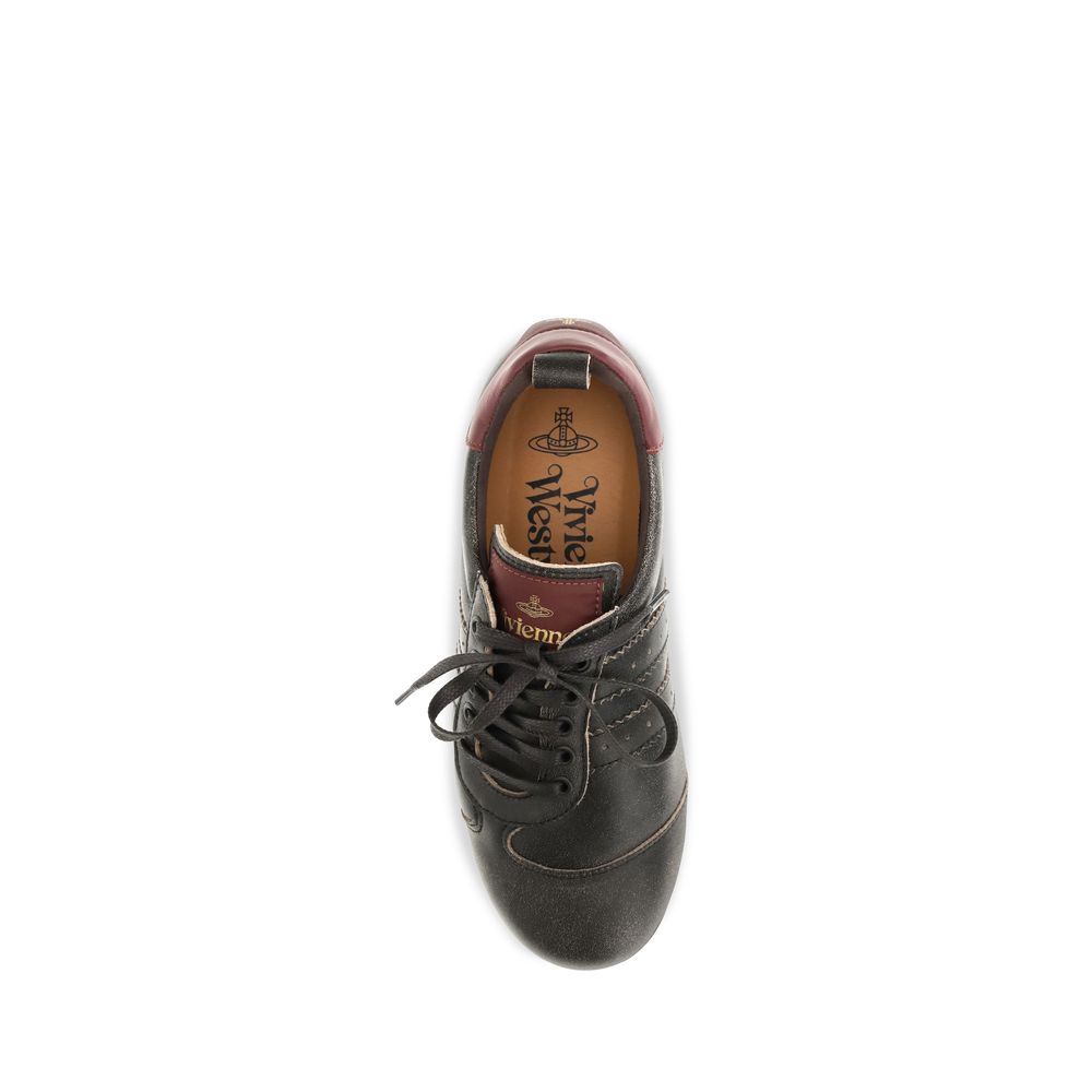 Vivienne Westwood Black Calf Leather Bos Taurus Sneakers for Women
