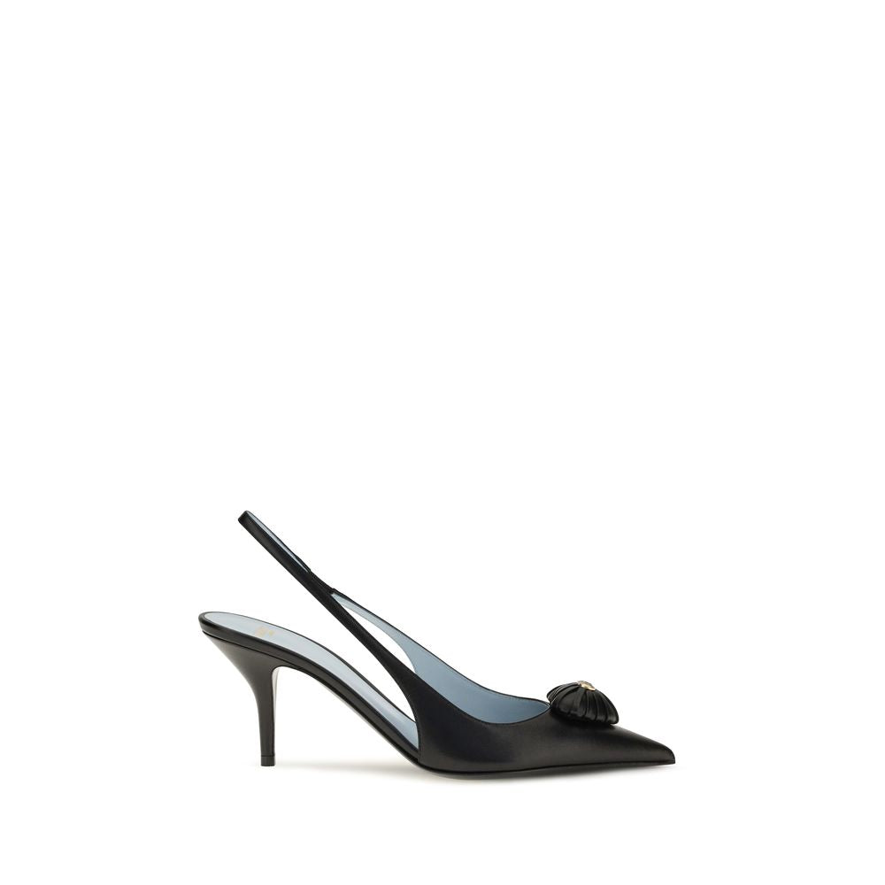 Valentino Garavani Black Calf Leather Bos Taurus High Heel Pumps for Women