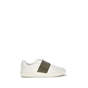 Valentino Garavani White Calf Leather Bos Taurus Low Top Sneakers for Men