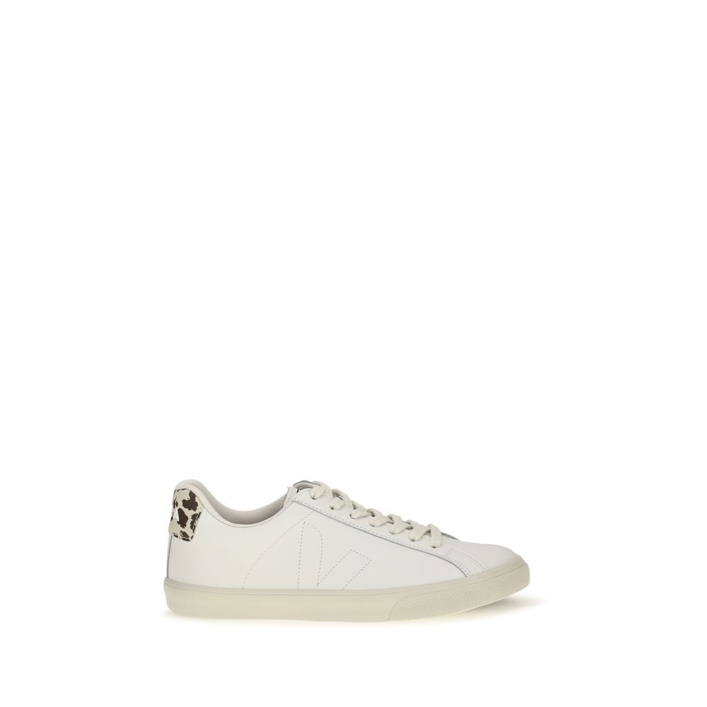 Veja White Calf Leather Bos Taurus Low Top Sneakers for Women