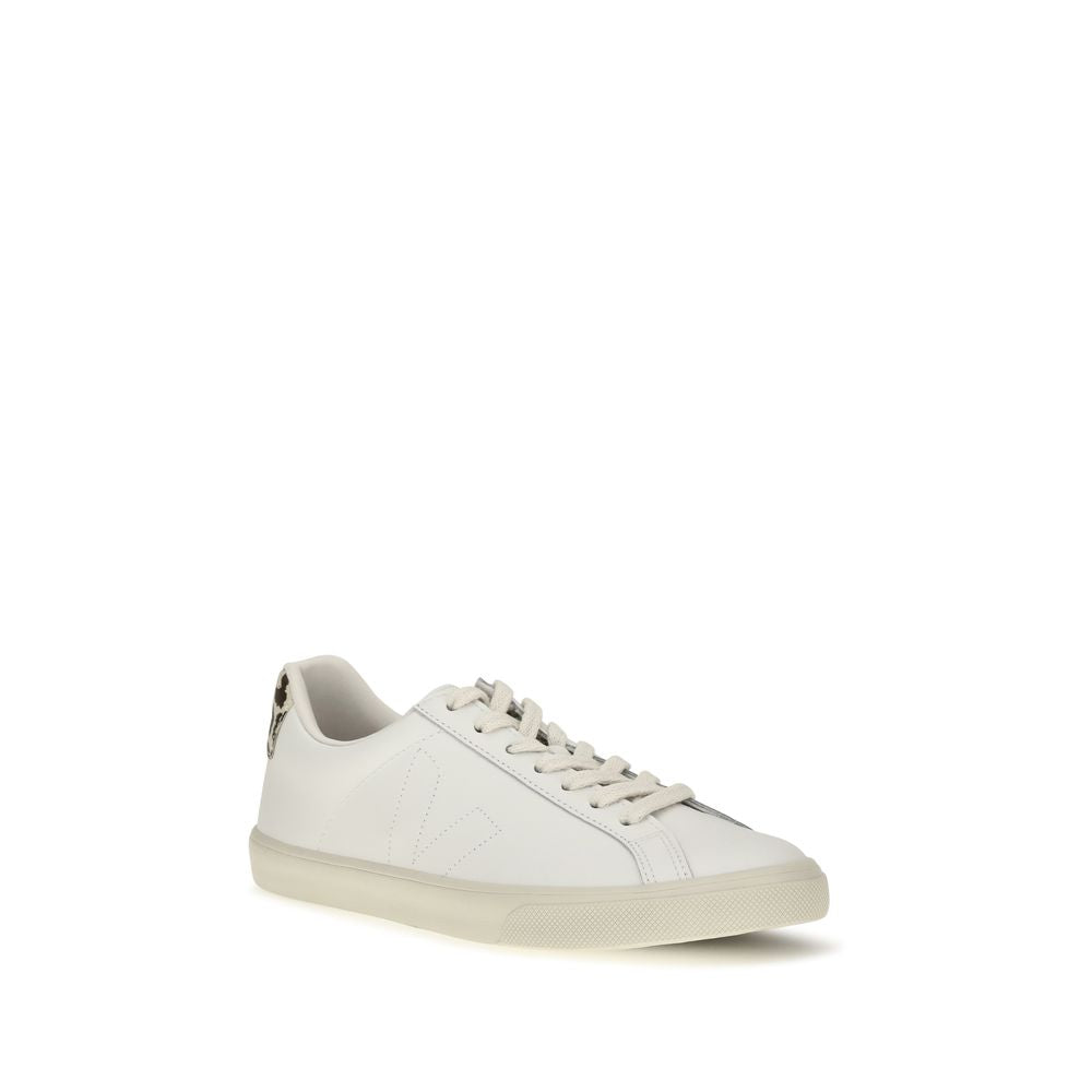 Veja White Calf Leather Bos Taurus Low Top Sneakers for Women