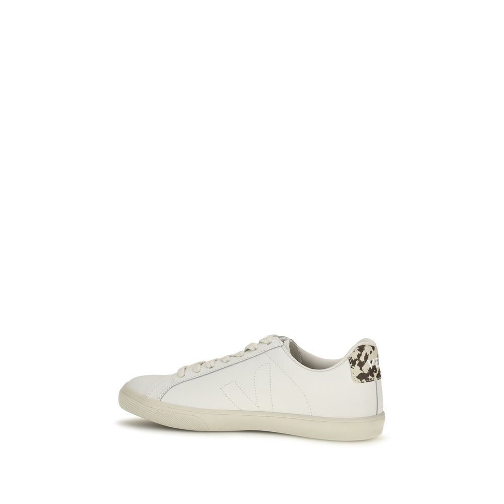 Veja White Calf Leather Bos Taurus Low Top Sneakers for Women
