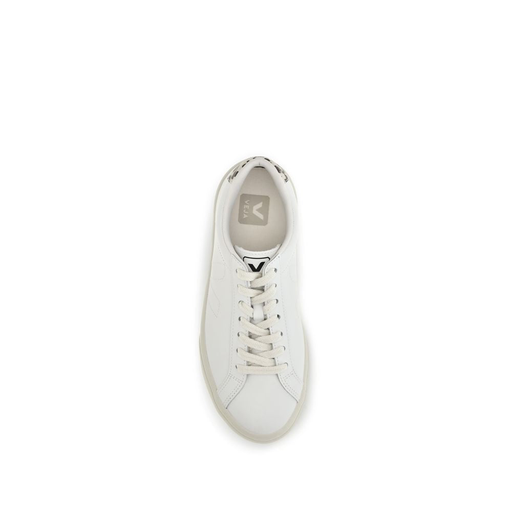 Veja White Calf Leather Bos Taurus Low Top Sneakers for Women