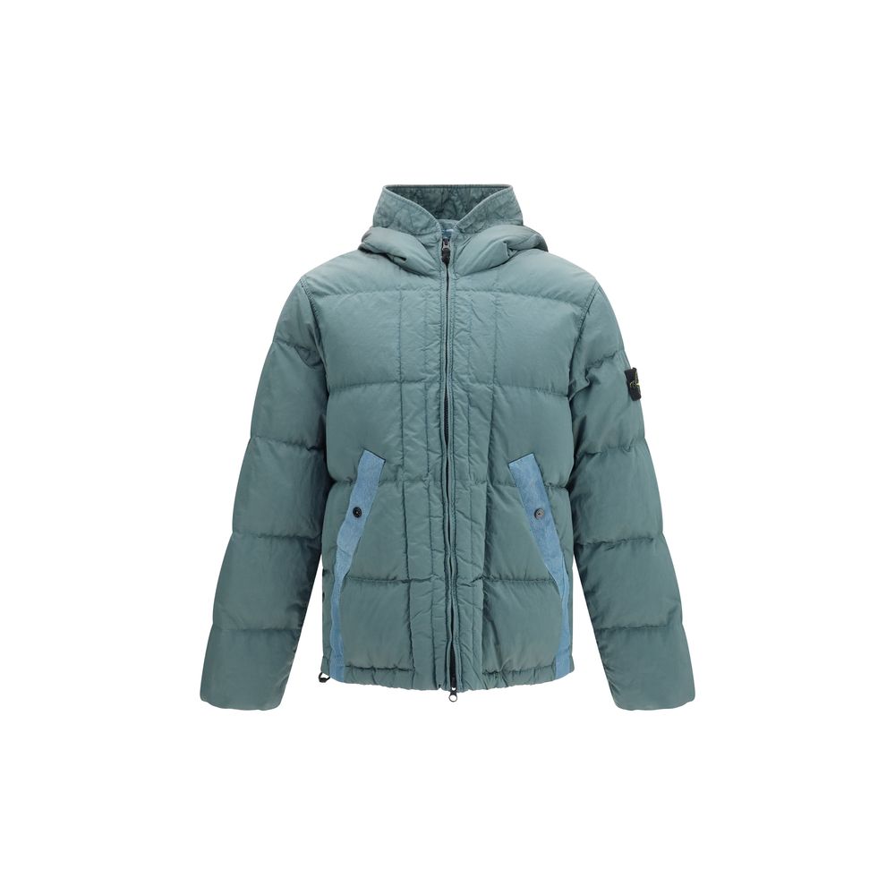 Stone Island Bicolor Polyamide Full-Length Jacket for Men