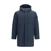 Stone Island Blue Polyester Coat