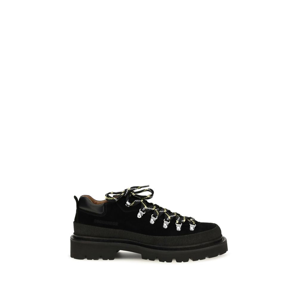 Dsquared² Black Calf Leather Bos Taurus Athletic Sneakers for Men