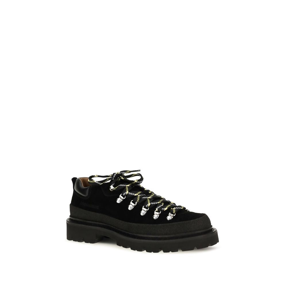 Dsquared² Black Calf Leather Bos Taurus Athletic Sneakers for Men
