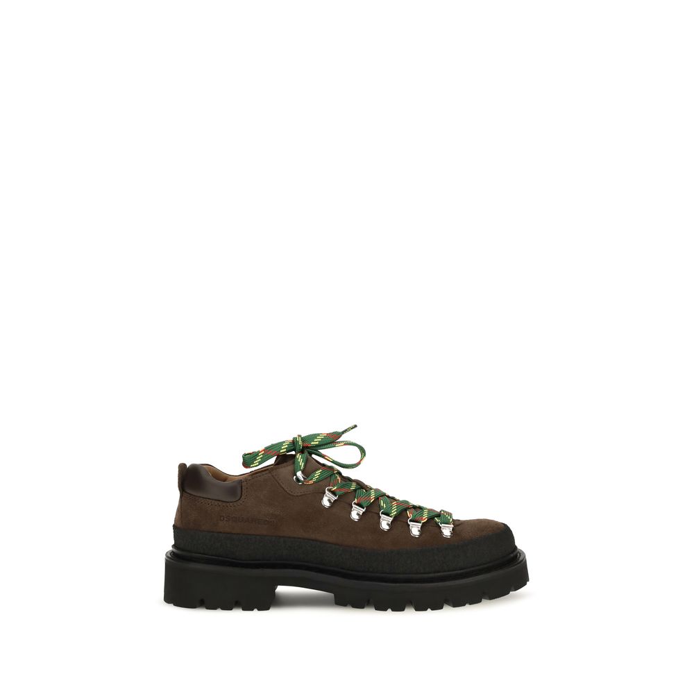 Dsquared² Brown Calf Leather Bos Taurus Lace-Up Boots for Men