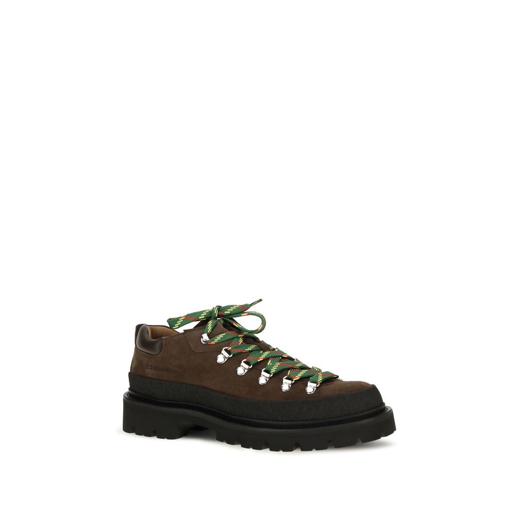 Dsquared² Brown Calf Leather Bos Taurus Lace-Up Boots for Men