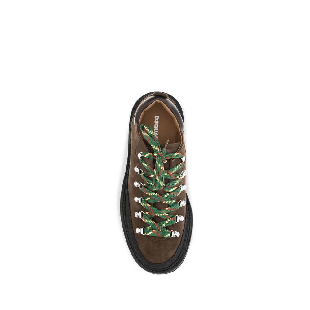 Dsquared² Brown Calf Leather Bos Taurus Lace-Up Boots for Men
