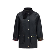 Barbour Black Cotton Full-Length Jacket for Women