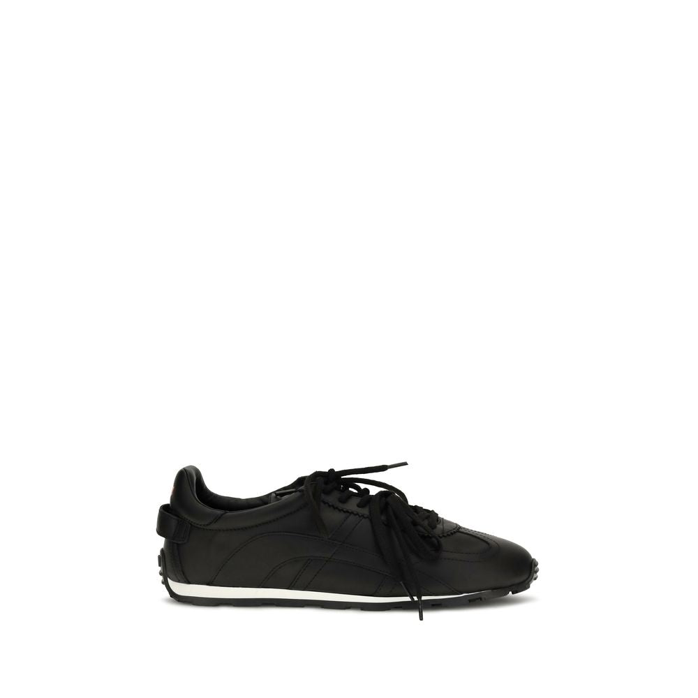 Dsquared² Black Calf Leather Bos Taurus Athletic Sneakers for Men