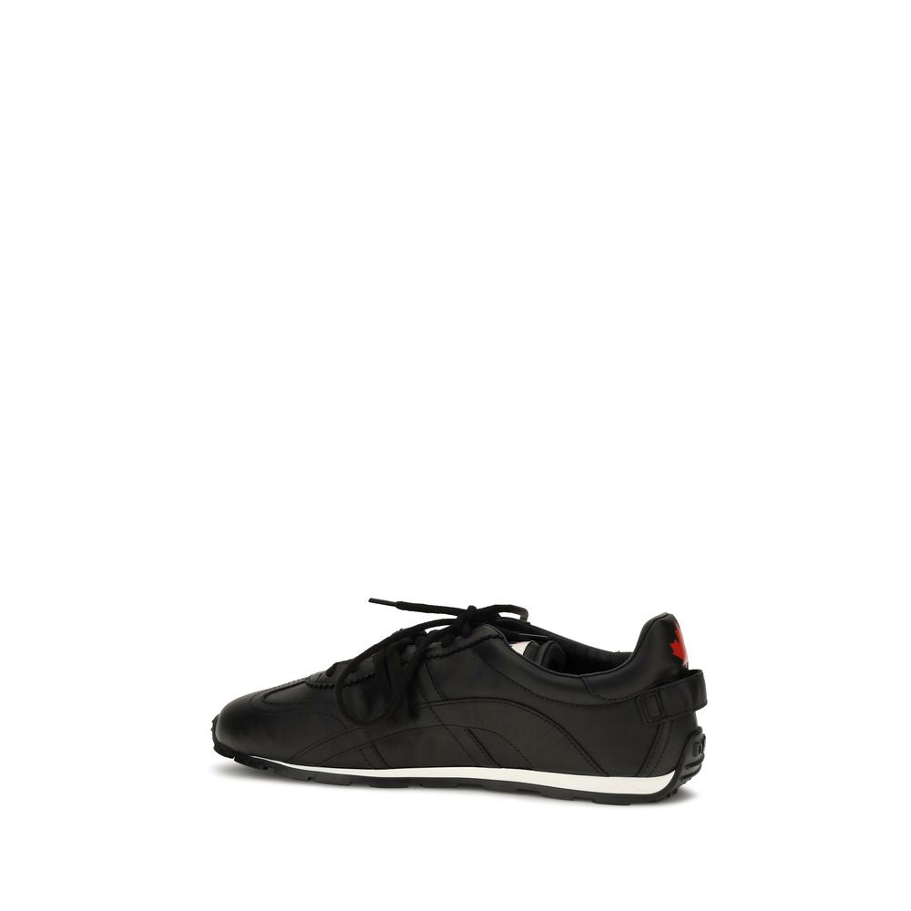 Dsquared² Black Calf Leather Bos Taurus Athletic Sneakers for Men