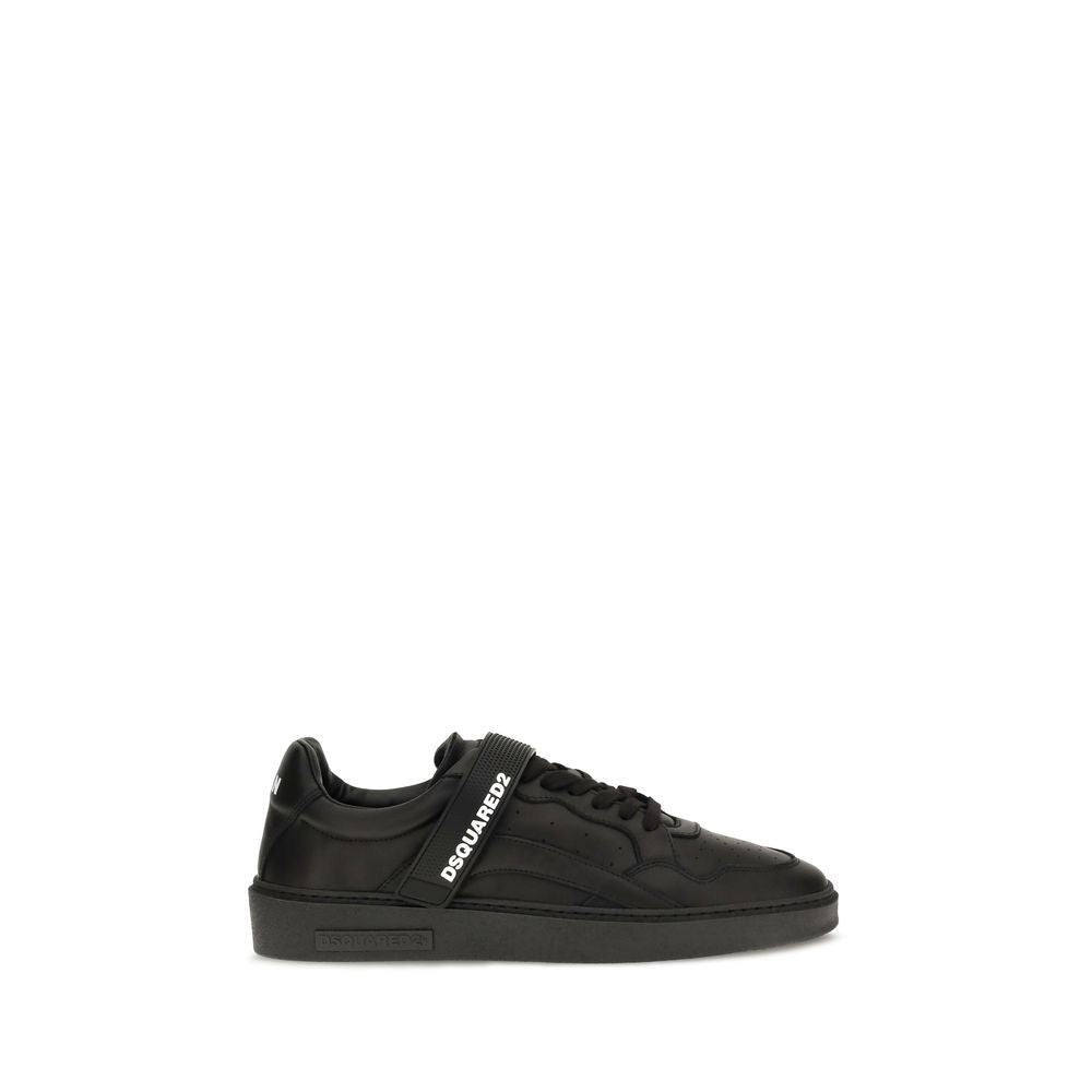 Dsquared² Black Calf Leather Bos Taurus Athletic Sneakers for Men