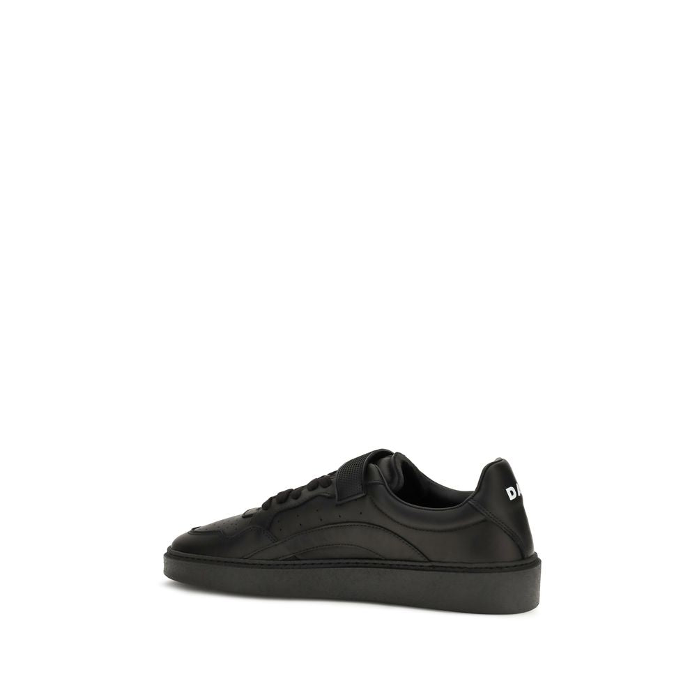 Dsquared² Black Calf Leather Bos Taurus Athletic Sneakers for Men