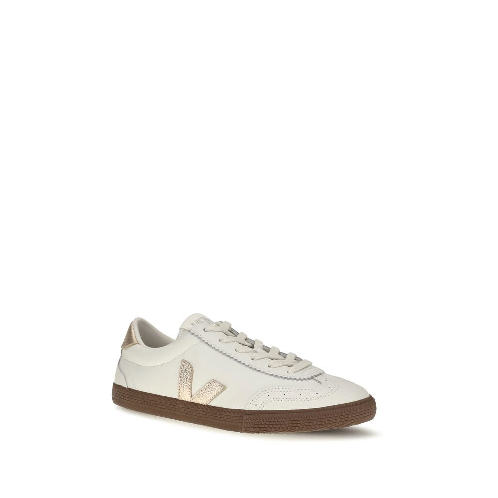 Veja White Calf Leather Bos Taurus Low Top Sneakers for Women